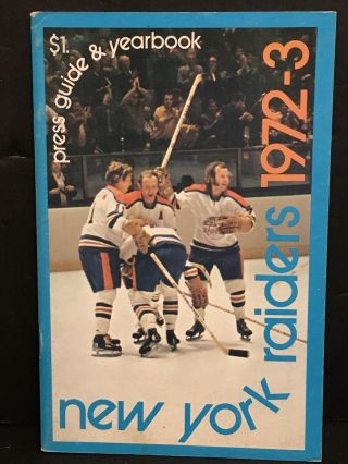 1972 - 73 York Raiders Wha Hockey Media Guide Yearbook Inaugural Season
