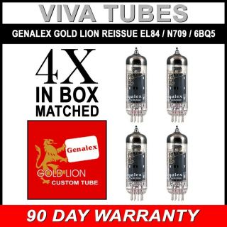 Genalex Reissue El84 6bq5 N709 Current Matched Quad (4) Vacuum Tubes
