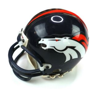 Nfl Denver Broncos Mini Riddell Helmet 3 5/8