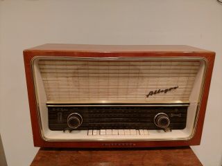 Telefunken Allegro 5183w Hi - Fi System German Stereo Tube Radio Vintage