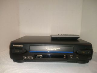 Panasonic Omnivision Pv - V4522 Vhs Vcr - With Remote Hi - Fi