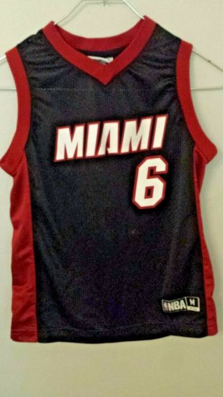 Nba Lebron James Miami Heat Basketball Jersey Youth/boys Kids Size M (8 - 10).