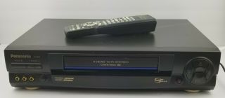 Panasonic Omnivision Vcr 4 Head Hi - Fi Vhs Player Pv - 9662 Vcr With Remote