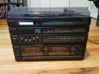 Vintage Panasonic Stereo System Sg - D27 - Turntable,  Cassette Tape And Radio