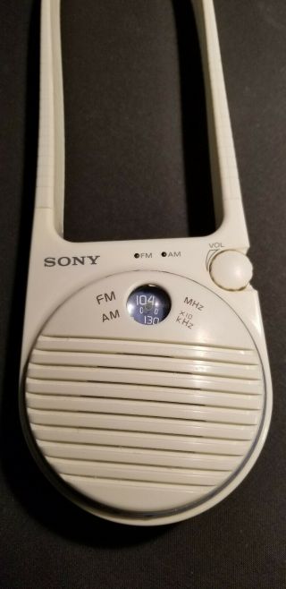 Sony Vintage 1986 ICF S78W AM FM Shower Radio White 2