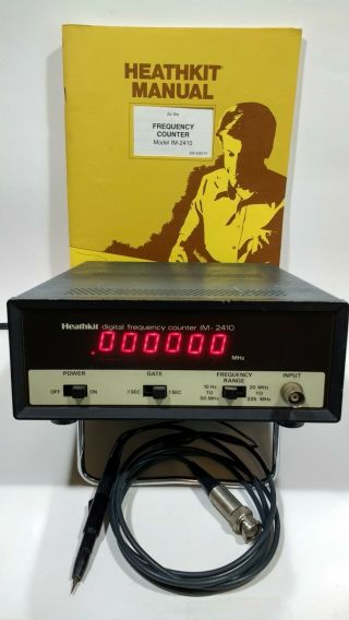 Vintage Heathkit Digital Frequency Counter Im - 2410 (10hz - 225mhz)