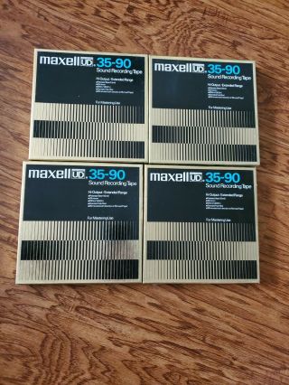 5 Maxell Ud 35 - 90 Sound Recording 7 " Reel Tapes Ships