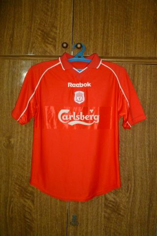 Liverpool Fc Reebok Football Shirt Home 2000/2001/2002 Red Youth Boys Size 30/32