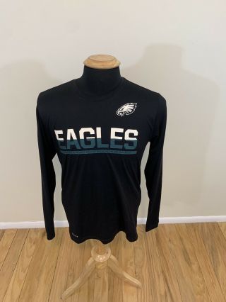 Philadelphia Eagles Nike Nfl On Field Apparel Long Sleeve T Shirt Mens Medium