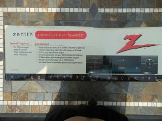 Zenith 4 - Head Hi - Fi VCR with SpeakEZ VCR420 Video Cassette Recorder VHS 2