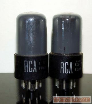 Matched Pair Rca 6sn7gt/ecc32 Smoked Glass Tubes - 1949 - Test Nos