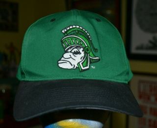 Vtg Michigan State Spartans Retro Sparty Logo Snapback Hat Cap Msu 90s