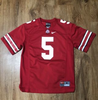 The Ohio State University Jersey Youth Medium 5 By Nike Red W/white Number
