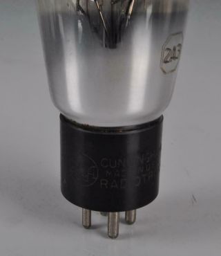 ENGRAVED RCA CUNNINGHAM 2A3 TUBE with SPRING HUNG FILAMENT J47 2