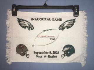 Inaugural Game Towel 11 " X 17 " Nfl Philadelphia Eagles Lincoln Financial Field