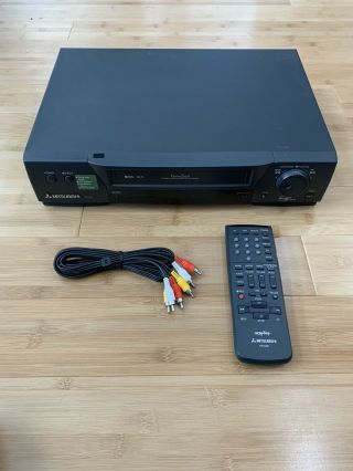 Mitsubishi Hs - U790 Vcr With Remote 4 Head Hi - Fi Stereo Vhs Player Recorder