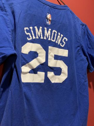 Ben Simmons Philadelphia 76ers Adidas Youth Xl Name & Number T - Shirt - Royal
