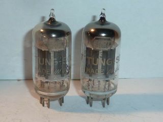 1957 Tung - Sol 5687 Black Plate Tubes - Matched Pair,  Nos,  Matched Codes