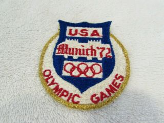 Vintage Patch Usa Olympic Games Munich 