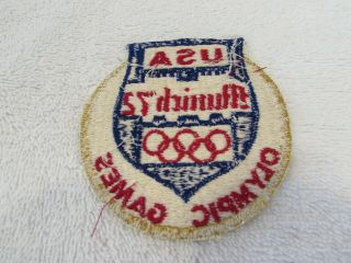 Vintage Patch USA Olympic Games Munich ' 72 1972 Patch Summer Germany O Rings 2
