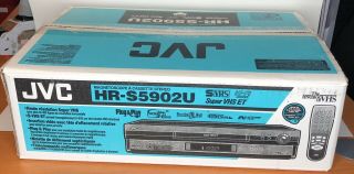 Jvc Hr - S5902u S - Vhs Et 4 Head Hi - Fi Stereo Vcr Video Cassette Recorder -