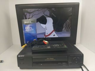 Sony Slv - 678hf Vcr 4 - Head Hifi Stereo Vhs W Remote&cables And Great