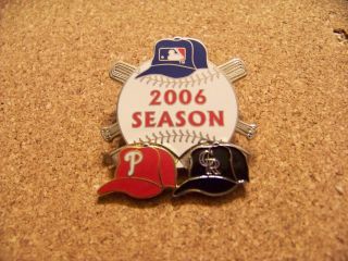 2006 Philadelphia Phillies Vs Colorado Rockies Season Lapel Pin Mlb