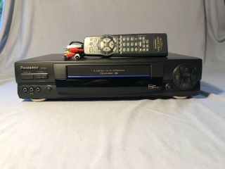 Panasonic Pv - 9661 Vhs Vcr With Remote And Av Cables Guaranteed; Nr.