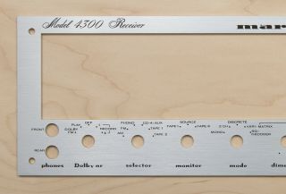 Marantz Model 4300 Amplifier Front Panel Faceplate (face Plate) In Silver