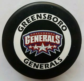 Greensboro Generals Echl Official Game Puck Made In Canada Lindsay Mfg.  Hockey