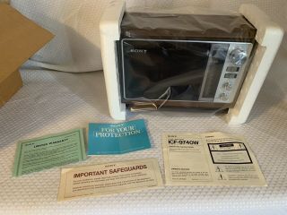 Vintage Sony Icf - 9740w 2 - Band Am/fm Radio Simulated Wood Cabinet