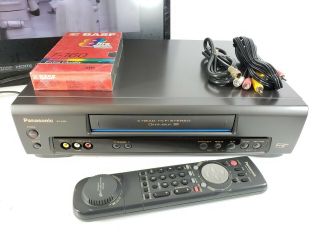 Panasonic Pv - 7451 Vhs Vcr Video Cassette Player 4 - Head Remote -