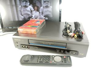 Panasonic PV - 7451 VHS VCR Video Cassette Player 4 - Head Remote - 2