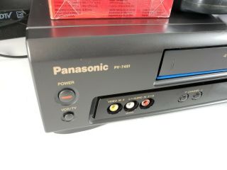Panasonic PV - 7451 VHS VCR Video Cassette Player 4 - Head Remote - 3