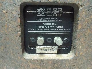 2 Vintage KLH Model Twenty Two (22) Acoustic Suspension Loud Speakers - 2
