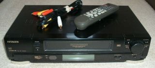 HITACHI UX615 4 - Head HIFI VHS VCR Recorder w/ TUNER,  Factory Remote 2