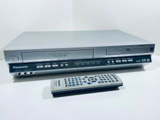 Panasonic Pv - D4745s - K Vcr Vhs Player Dvd Player Combo With Remote - Vg