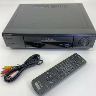 Sony Slv - 678hf Vcr Recorder Player 4 - Head Hifi Stereo Vhs W Remote And Cables