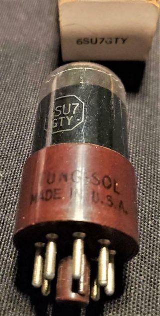 Tung - Sol 6su7gty Nos/nib 6sl7gt Vt - 229 Low Noise Brown Base Smoked Glass