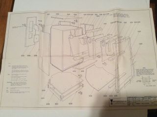 Jbl - James B.  Lansing Sound Inc.  C34 Corner Enclosure Diagram,  4 Print Set