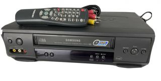 Samsung Vr8160 Vcr Video Cassette Recorder Vhs Player W/ Remote,  Av Cords