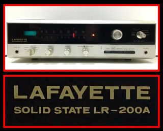 Vintage Lafayette Lr - 200a Am/fm Stereo Receiver - - 1974
