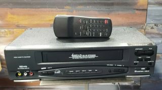Sylvania Ssv6001 Vhs Vcr Player 4 Head W/remote Fully Immaculate