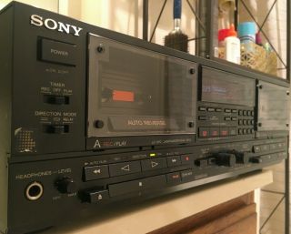 Sony Double Cassette Tape Player Recorder Stereo Tc - Wr950 -