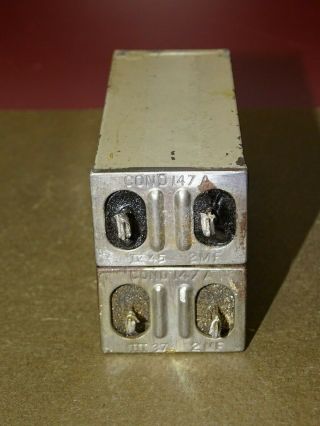 Pair,  Western Electric Type 147a Condensers/capacitors,  2 Mfd,  Good