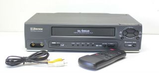 Emerson Ewv401 Video Cassette Recorder 4 - Head Vcr Vhs Player W/ Remote And Cable