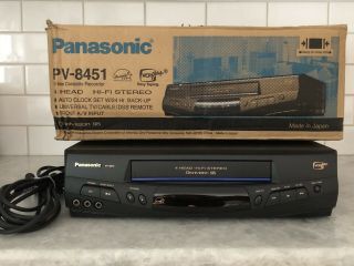 Panasonic Pv - 8451 Vhs Vcr Player 4 - Head Hi - Fi Stereo Video Cassette Recorder