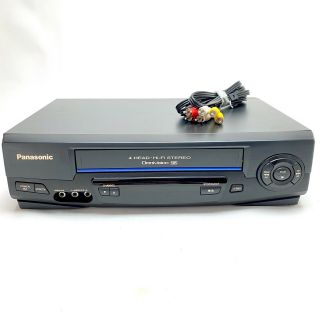 Panasonic Pv - V4521 Vcr Vhs Player 4 Head Hifi Video Cassette Recorder,  Av Cable