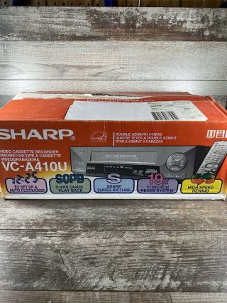 Sharp Vc - A410u Vcr Vhs Player And Recorder