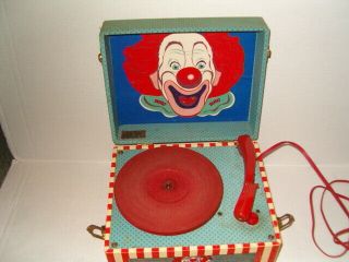Vintage Bozo The Clown Record Player Children 
